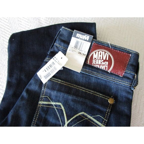 Mavi Zoe Boot Cut Jeans 26/34 - Retro Deep Hollywood Star Denim Low-Rise NewWTag - Picture 6 of 10